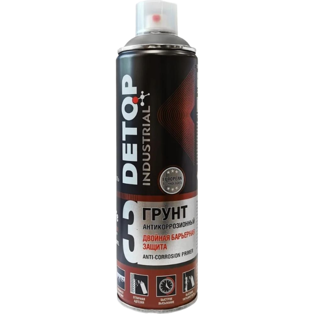 DTI-A07739 Грунт двойная барьерная защита №3 Anti-Corrosion DETOP RAL7024 Графит аэр. 650мл