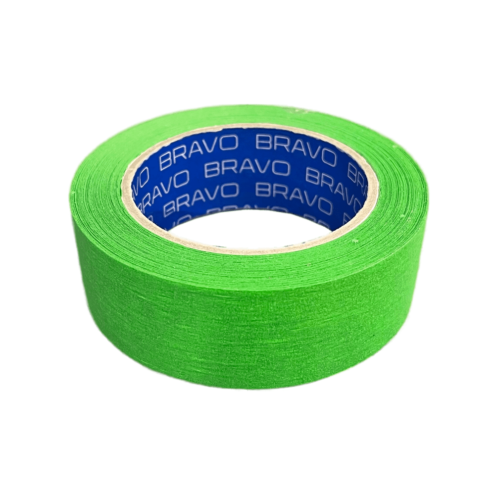 Лента маскирующая зеленая 24мм х 40м 80C BRAVO 251