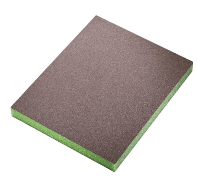 7983 Siasponge flax pad Губка двусторонняя 98*120*13мм Superfine P600 зеленая