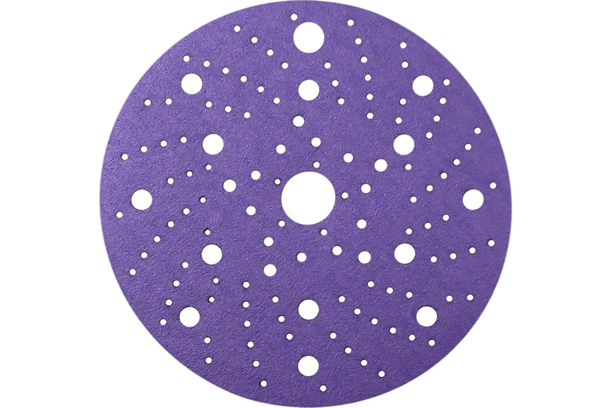 328P.150.080.LC Диск шлифовальный на пленочной основе Sandwox 328 Purple Zirconia Multi holes 150 мм Р080