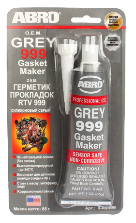Герметик силиконовый ABRO 85гр серый NEW (США)