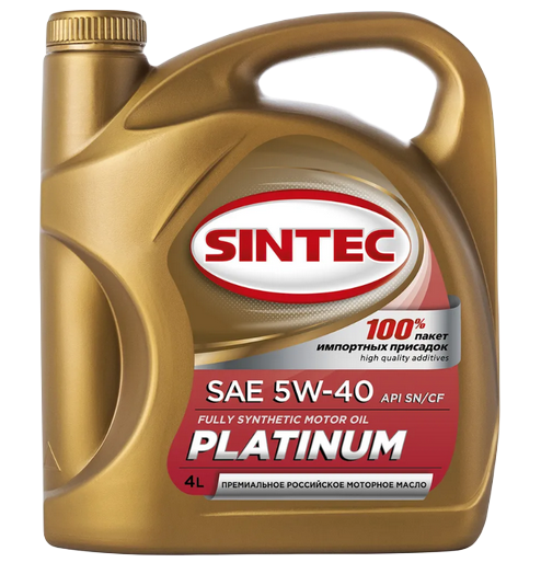 SINTEC 600139 масло мот. PLATINUM 7000 SAE 5W40 API SN/CF,ACEA A3/B4 5л