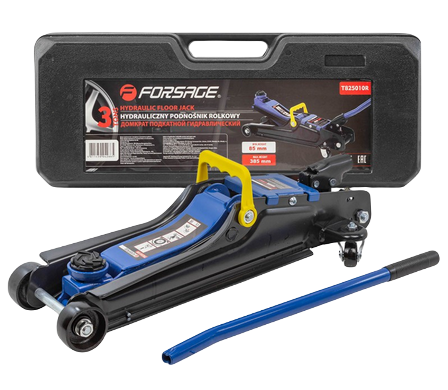 T825010R ROCKFORCE Домкрат подкатной гидравлический 2,5 т (Hmin 89mm. Hmax 359mm)
